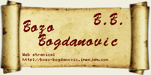 Božo Bogdanović vizit kartica